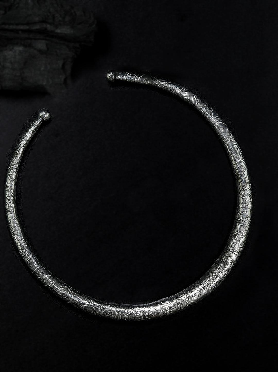 German Silver Oxidised Statement Necklace