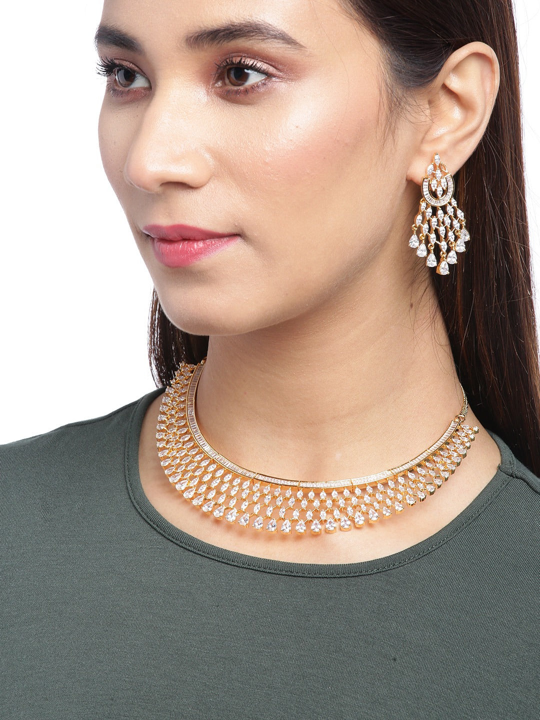 Gold plated american diamond jewellery Clearance