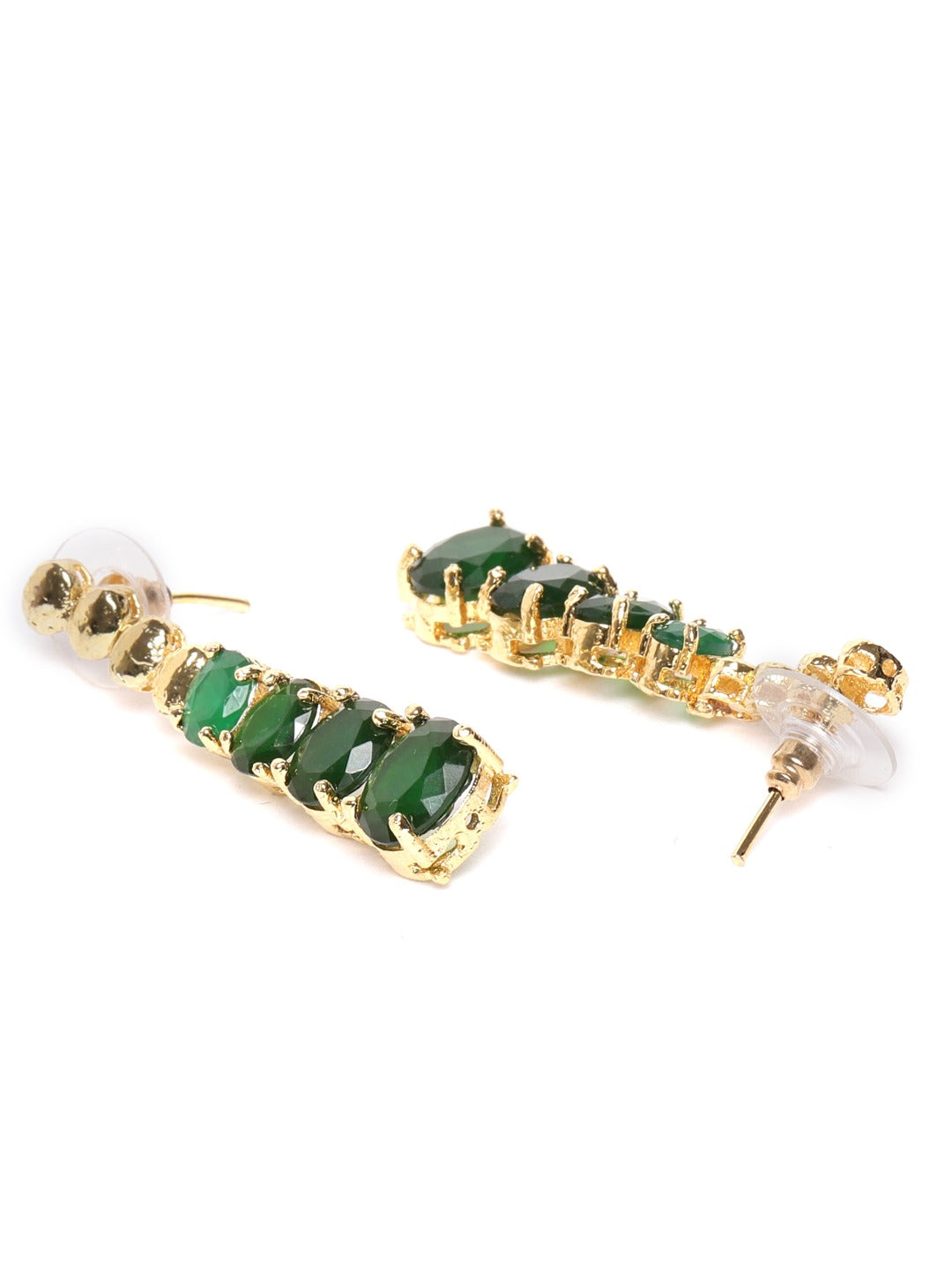 Emerald Gold Plated Jewellery Set