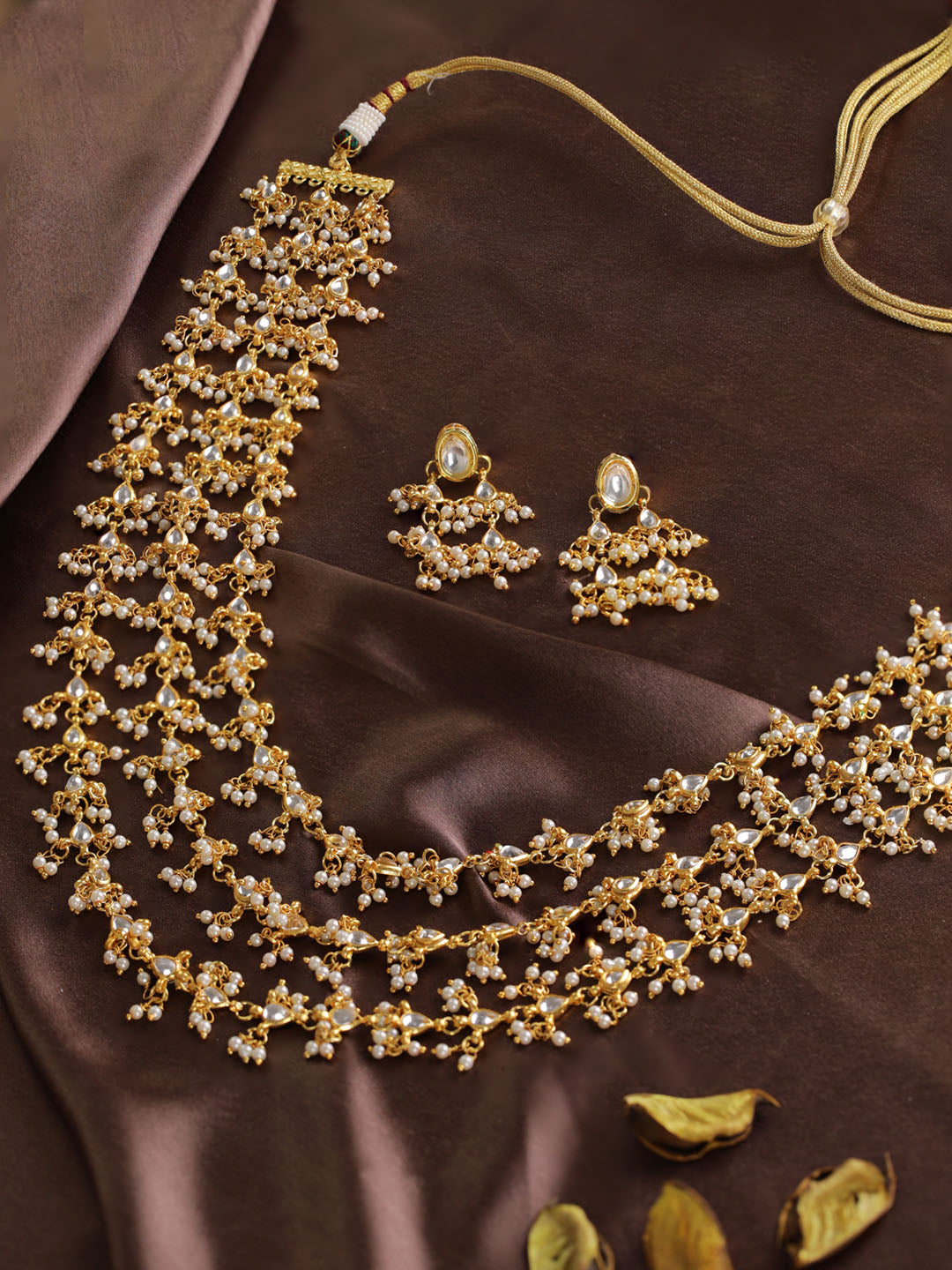 Kundan Beads Gold Plated Layered Traditional Jewellery Set – Priyaasi
