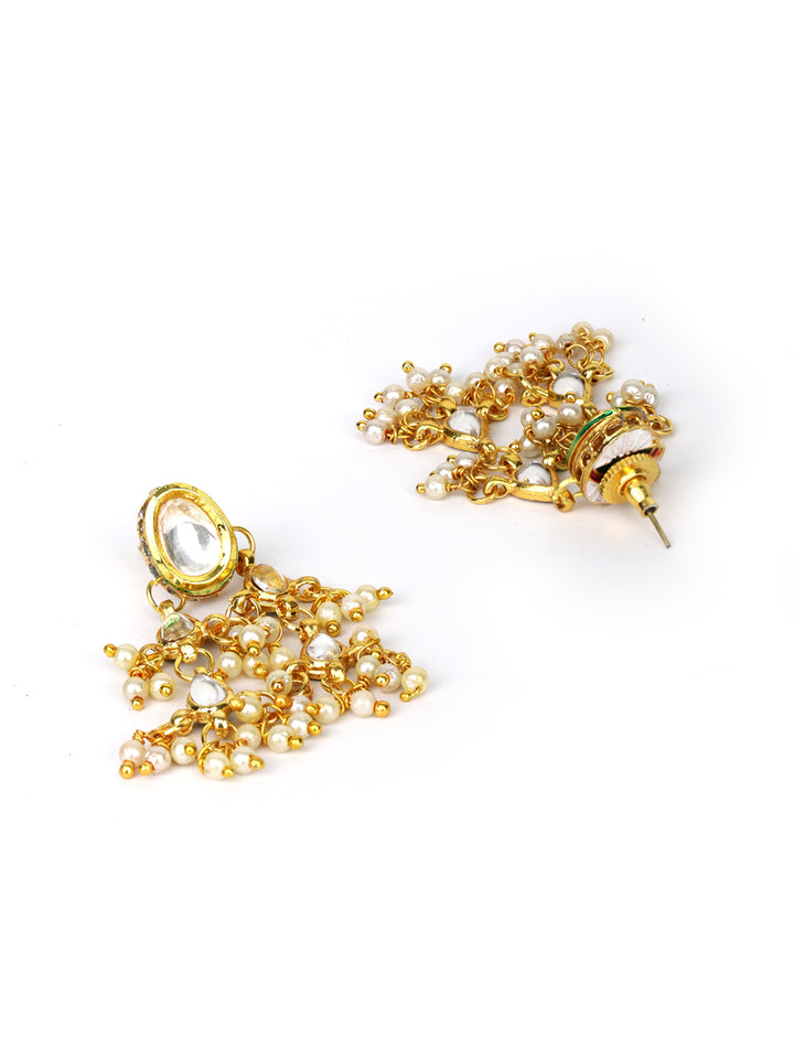 Kundan Beads Gold Plated Layered Traditional Jewellery Set