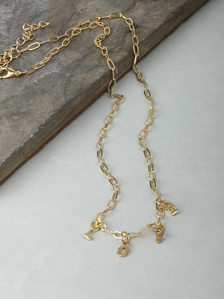 Gold Plated Short Necklace