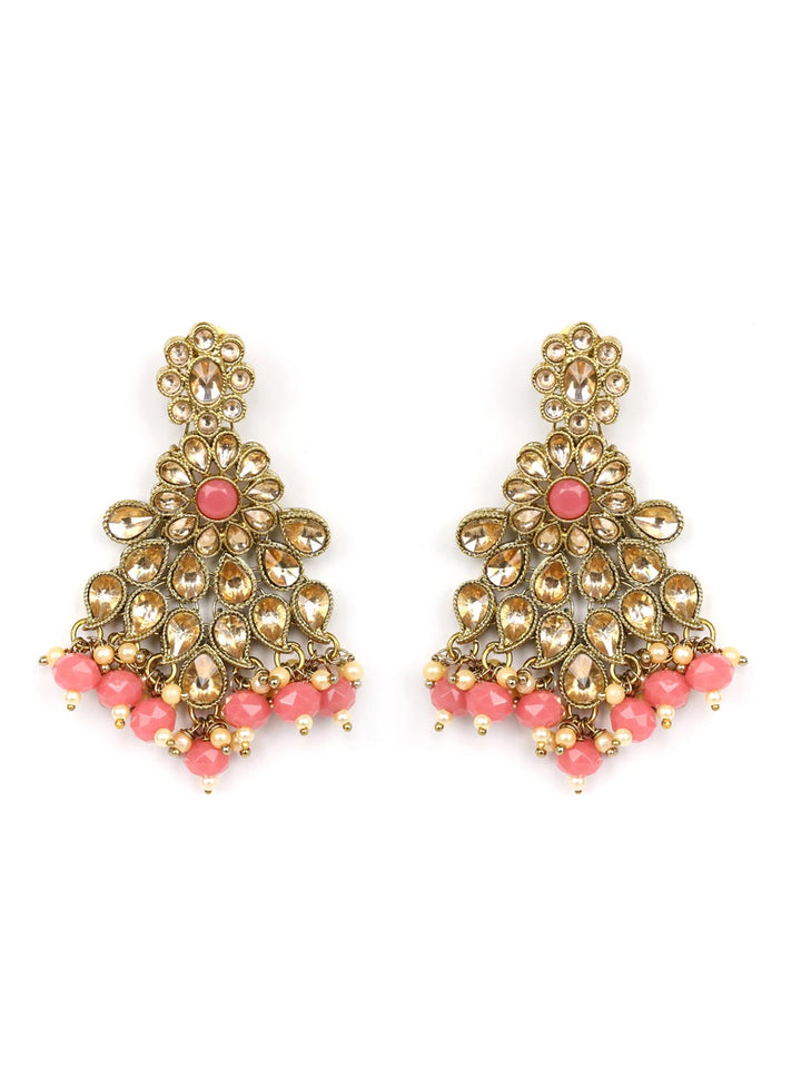 Pink Pearls Kundan Gold Plated Choker Set