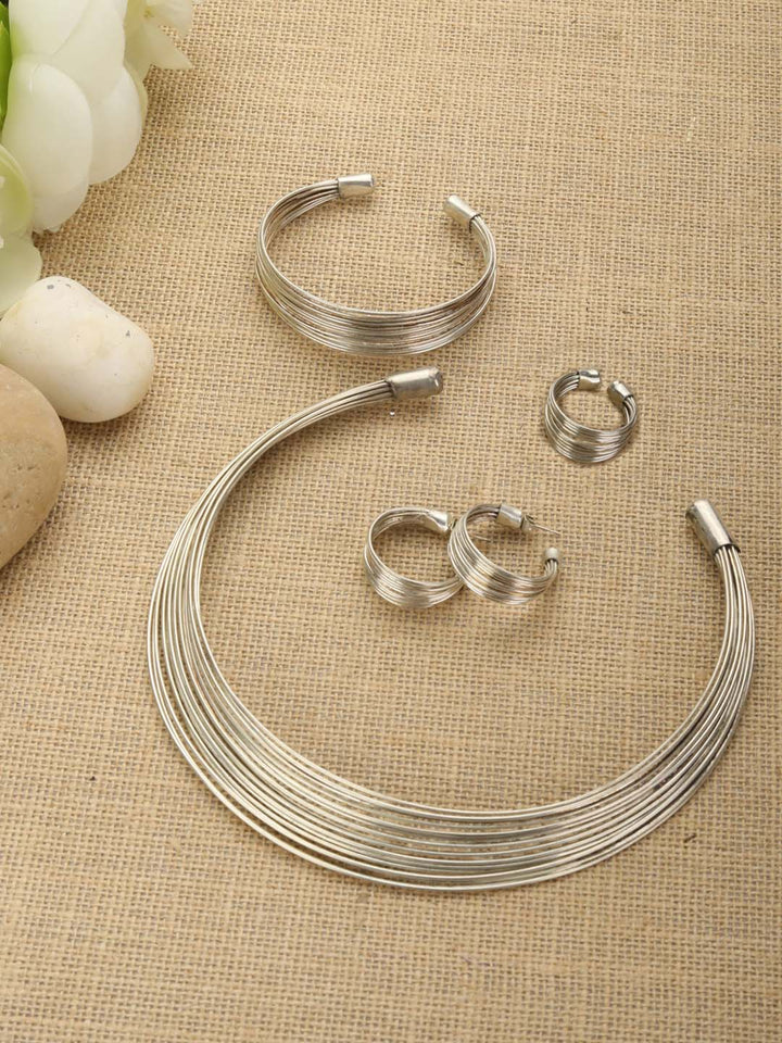 Crescent Moon - Silver Plated Jewellery Set