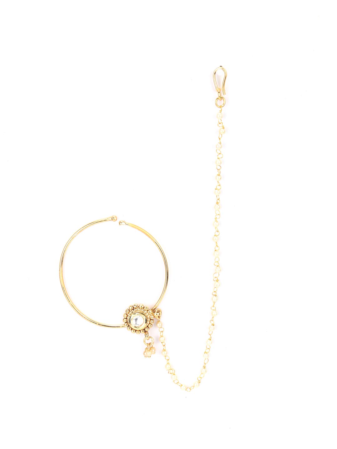Pink Stones Beads Pearls Kundan Gold Plated Bridal Jewellery Set