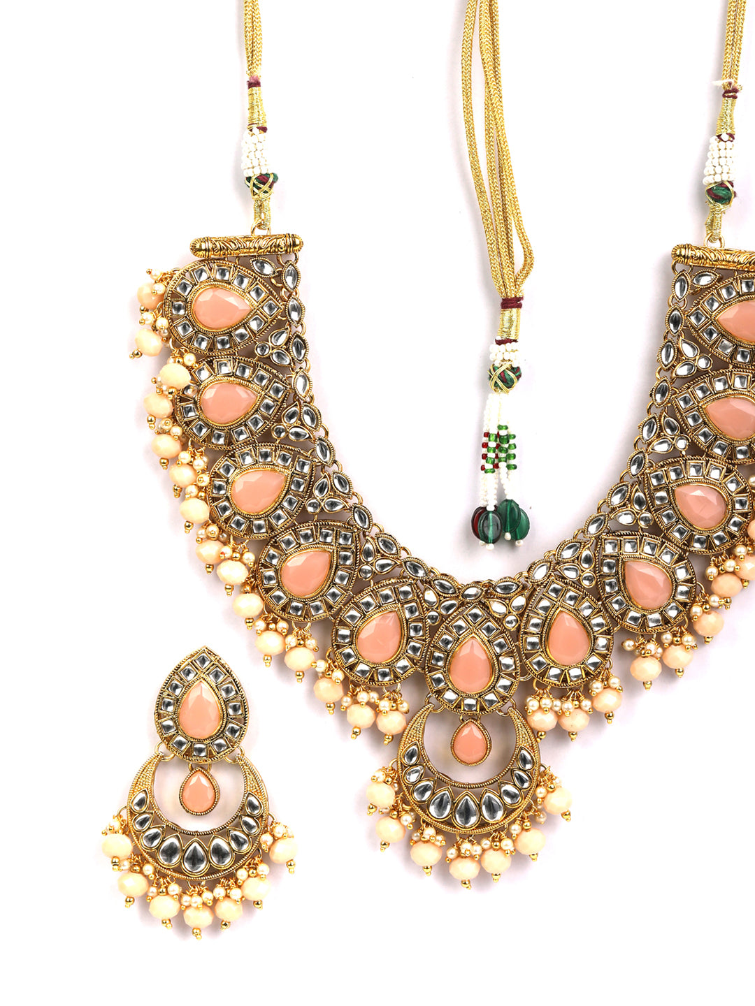 Pink Gold Plated Jewellery Set