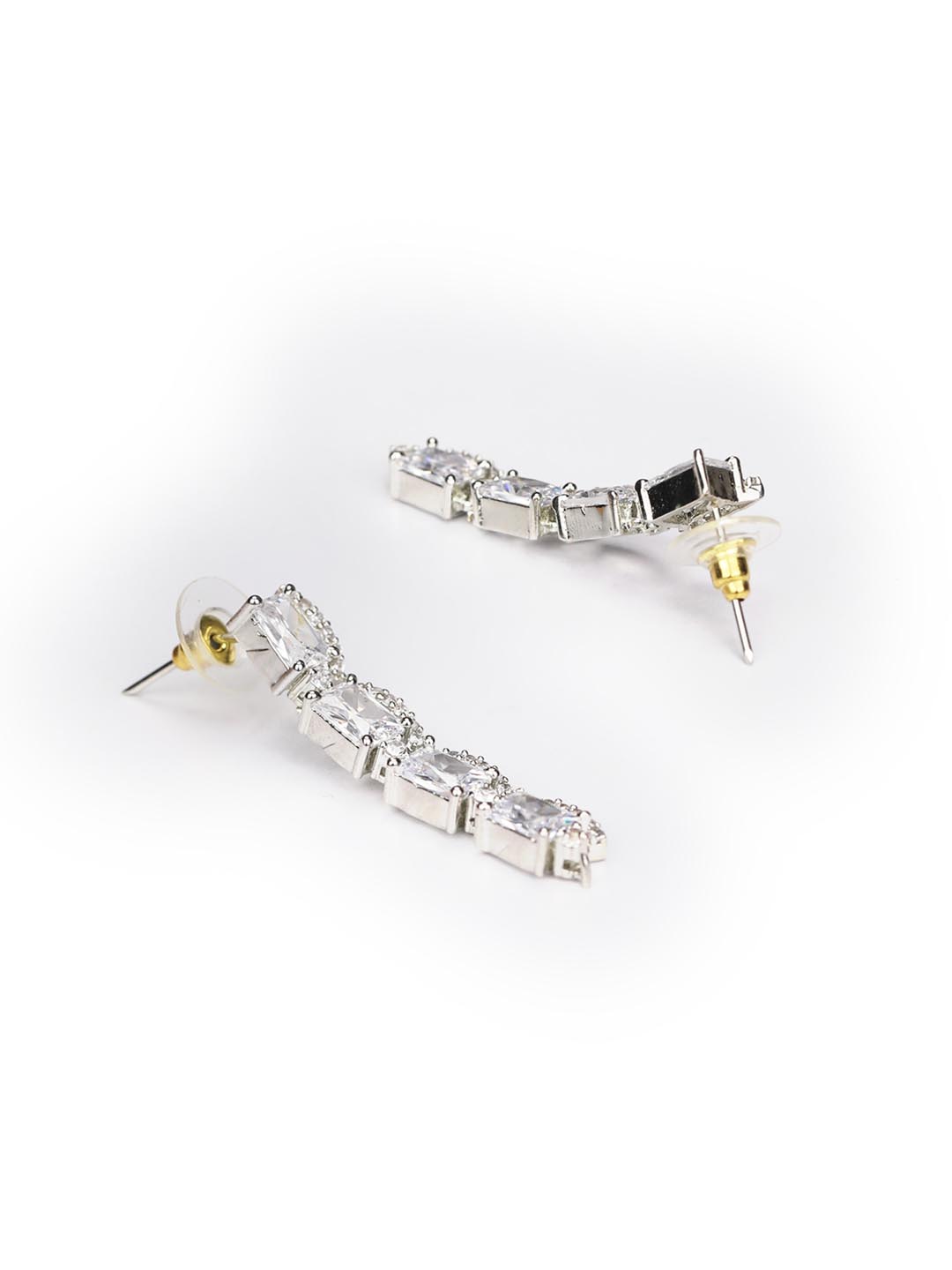 Dazzle Blocked-Silver Plated American Diamond Jewellery Set