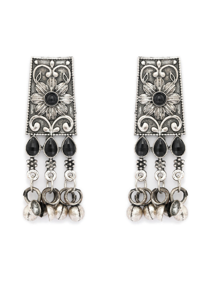 Tribal Oxidised Silver Floral Jewellery Set