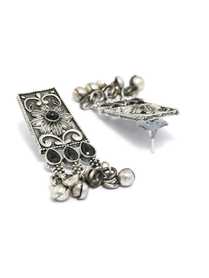 Tribal Oxidised Silver Floral Jewellery Set