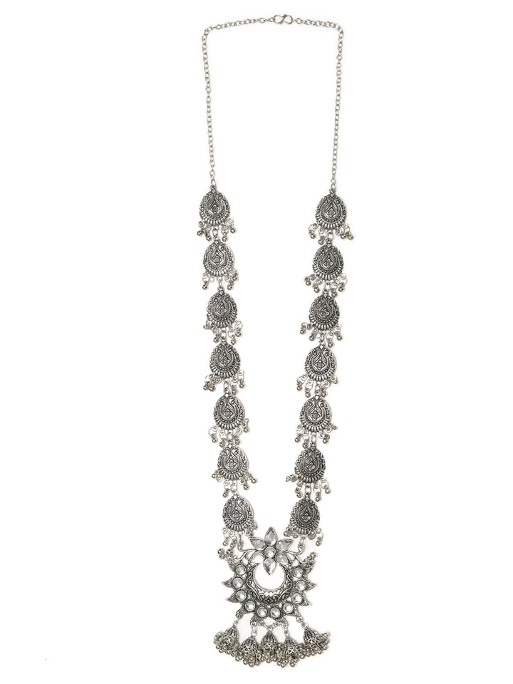 Tribal Floral Oxidised Necklace