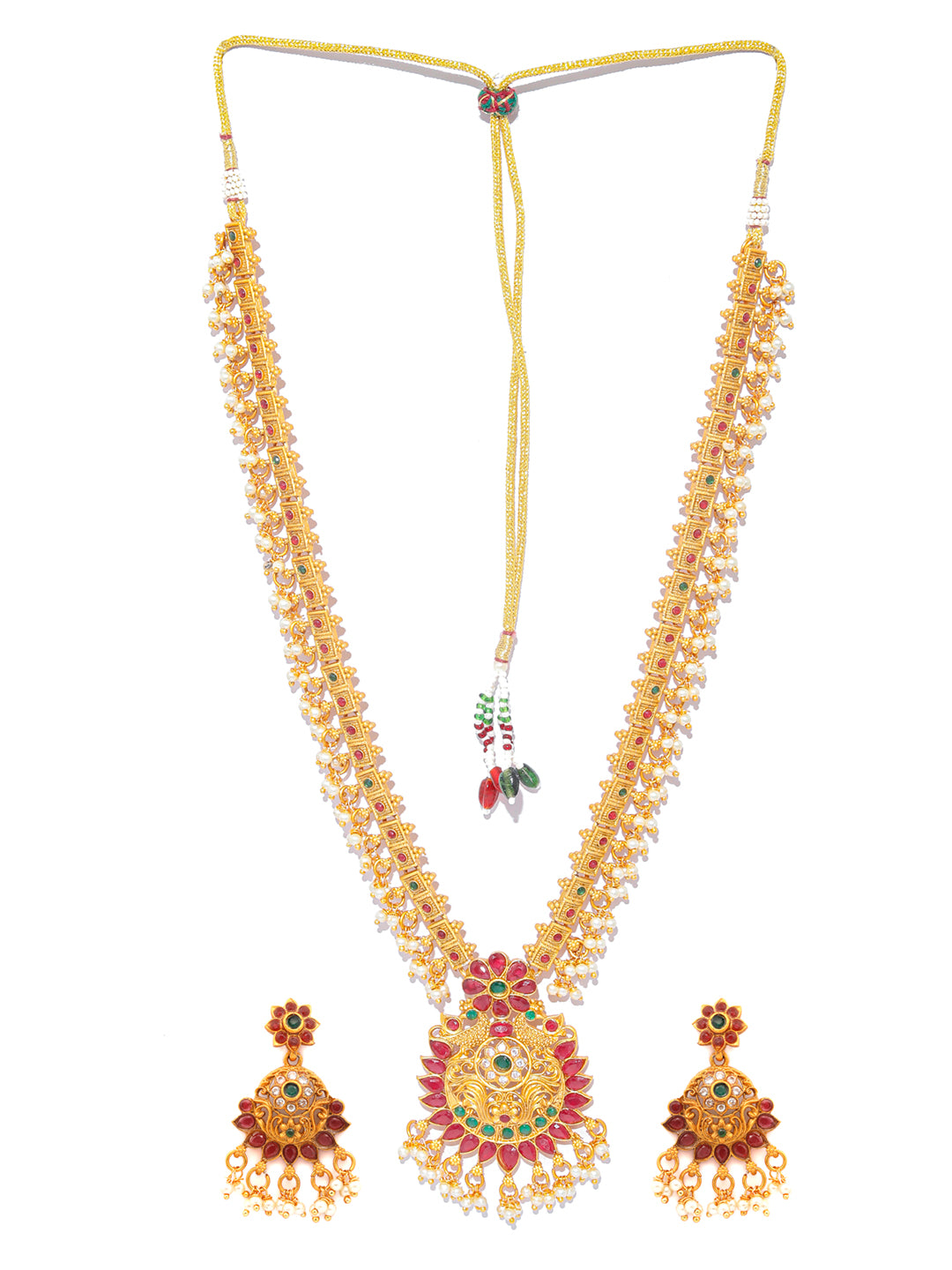 Traditional Real Kemp Gold Plated Floral Jewelley Set
