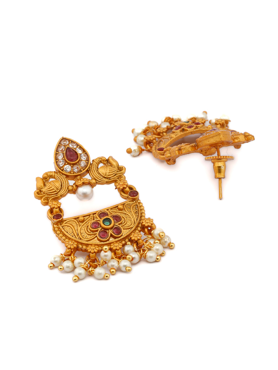 Traditional Gold Plated Real Kemp Temple Jewelley Set