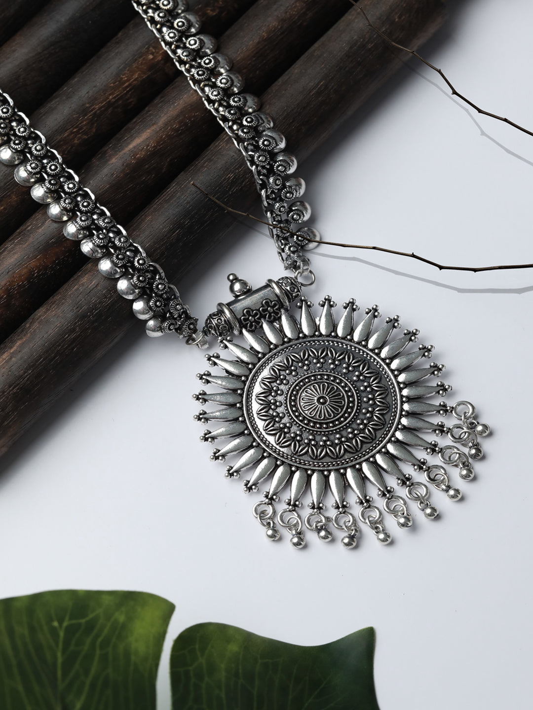 Tribal Mandala Oxidised Necklace