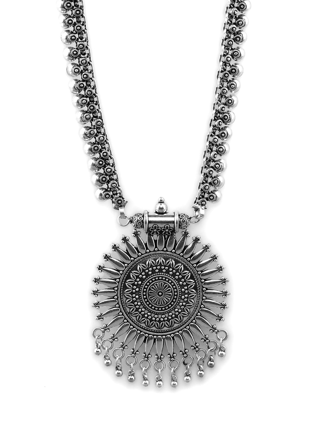 Tribal Mandala Oxidised Necklace