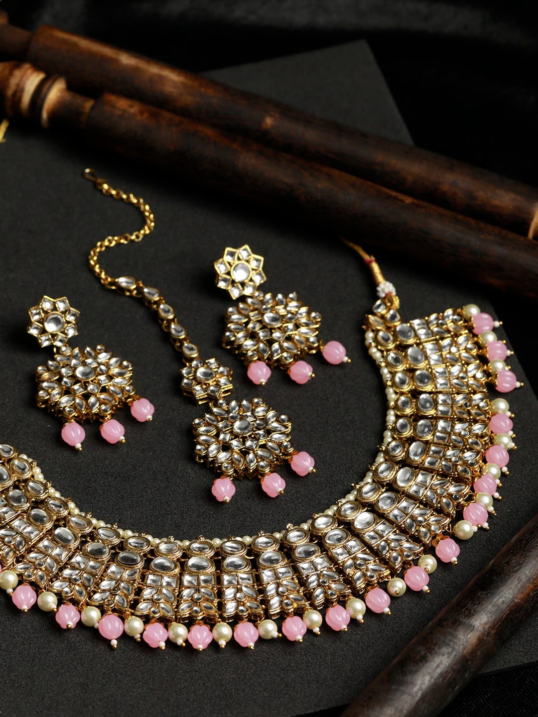 Traditional Kundan Gold Plated Jewellery Set – Priyaasi