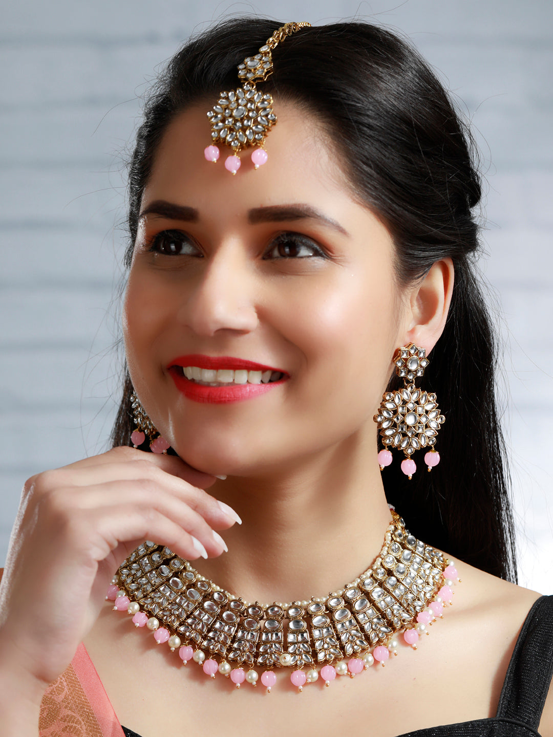 Traditional Kundan Gold Plated Jewellery Set