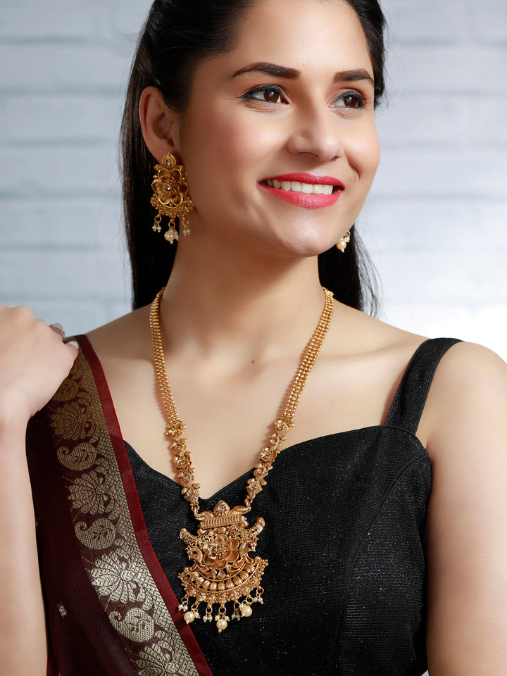 Traditional Gold Plated Floral Jewellery Set