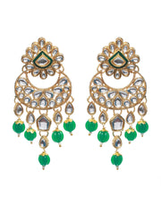 Priyaasi Kundan Green Stone Studded Gold Plated Choker Jewellery Set