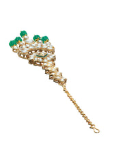 Priyaasi Kundan Green Stone Studded Gold Plated Choker Jewellery Set