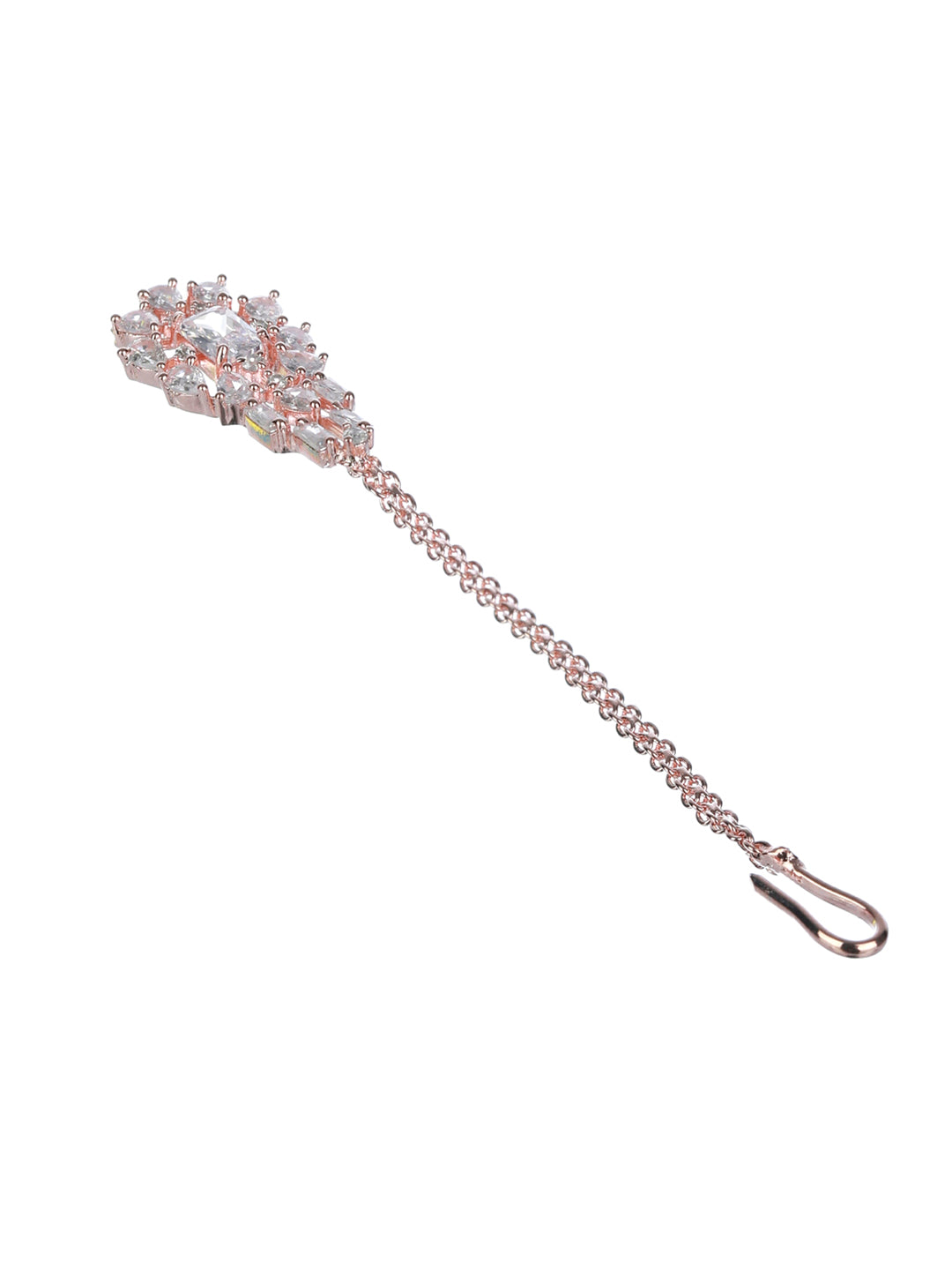 Priyaasi Elegant Rose Gold American Diamond Jewellery Set
