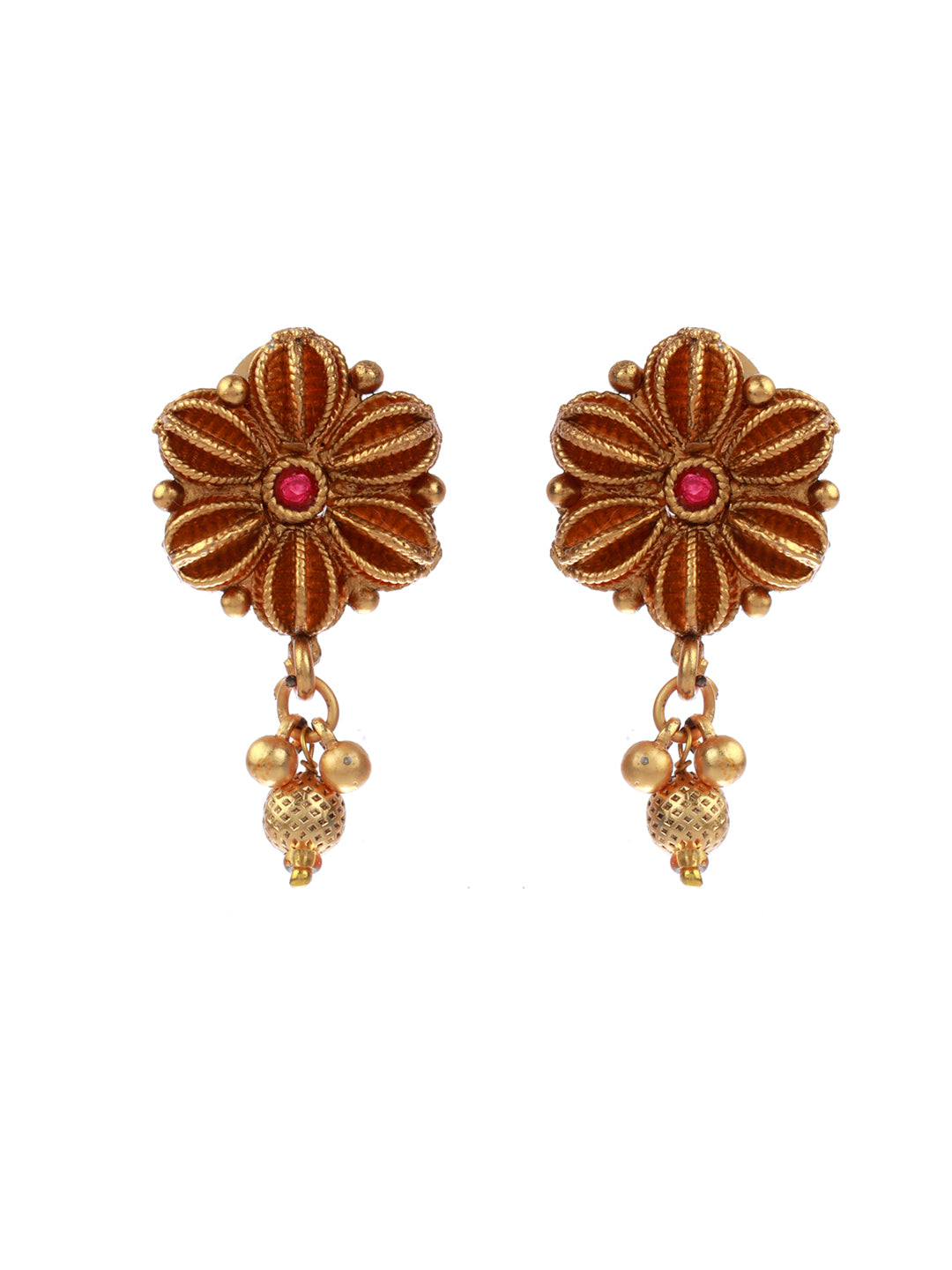 Priyaasi Real Kemp Gold Plated Jewellery Set