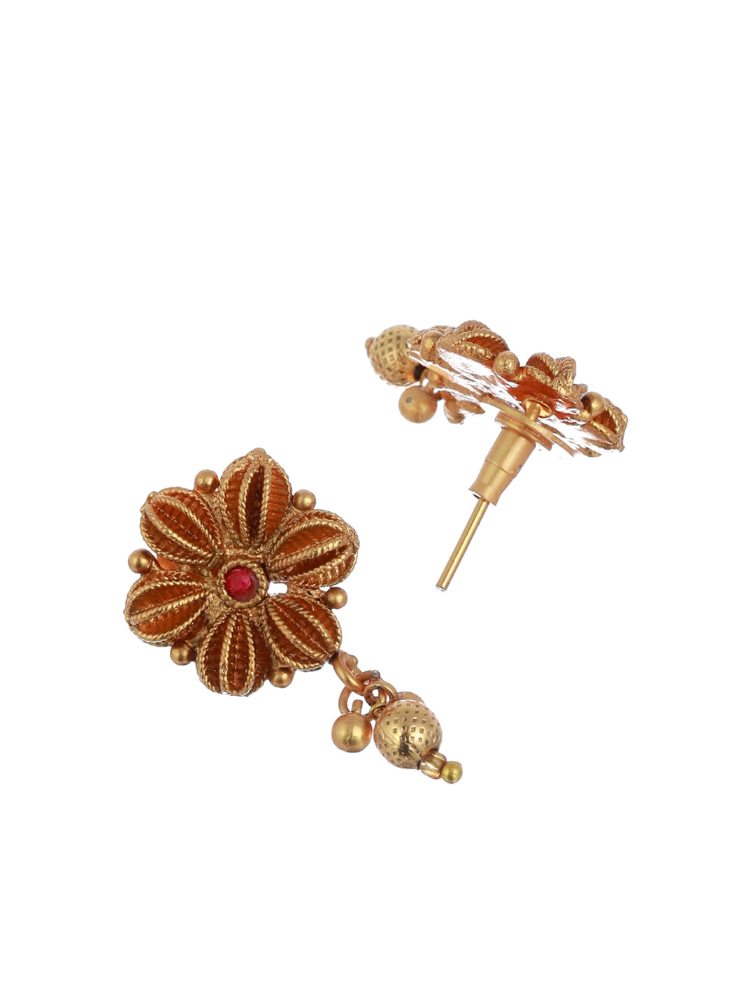 Priyaasi Real Kemp Gold Plated Jewellery Set