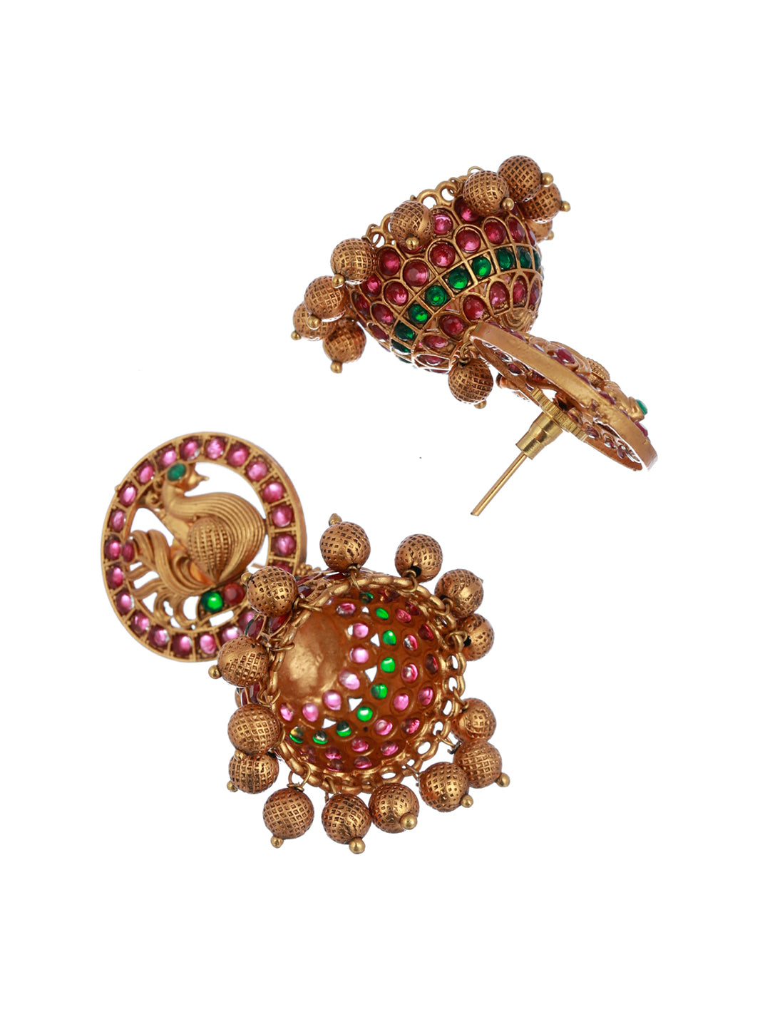 Priyaasi Traditional Real Kemp Peacock Jewellery Set