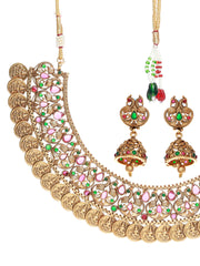 Priyaasi Traditional Peacock Pattern Gold Plated Jewellery Set