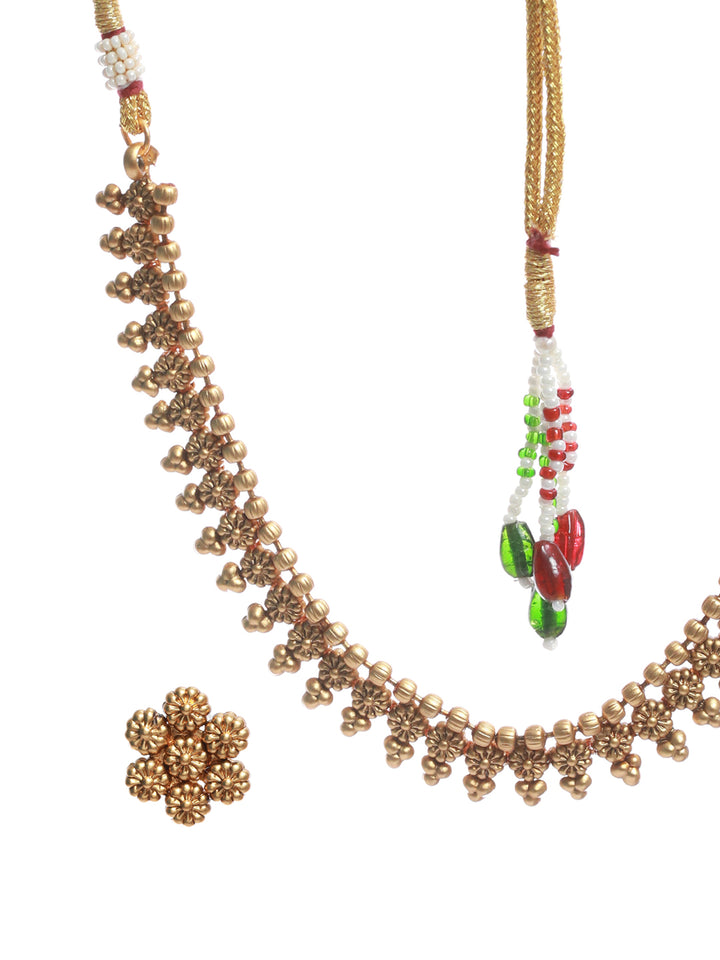 Priyaasi Traditional Floral Gold Plated Jewellery Set