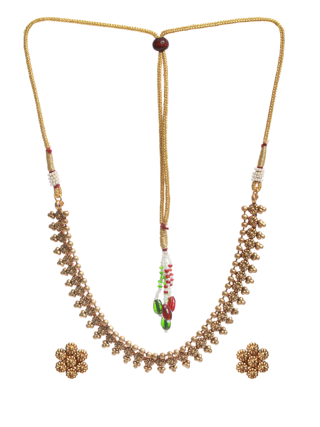 Priyaasi Traditional Floral Gold Plated Jewellery Set