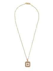 Priyaasi Square American Diamond Rose Gold Plated Necklace