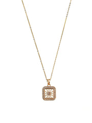 Priyaasi Square American Diamond Rose Gold Plated Necklace