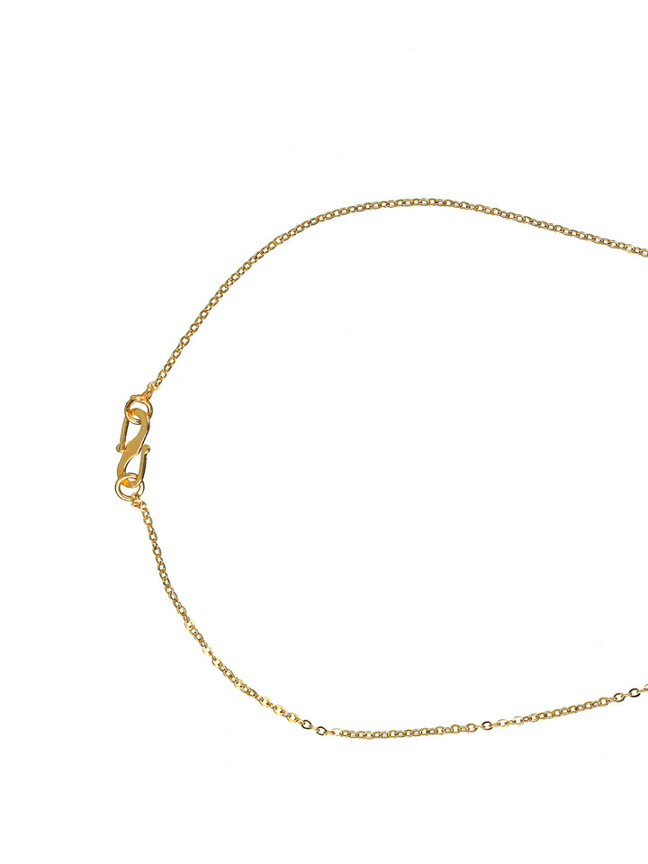 Priyaasi Square American Diamond Rose Gold Plated Necklace