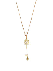 Priyaasi Floral Heart American Diamond Gold Plated Necklace
