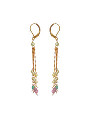 Priyaasi Multicolored Layered Pearl Gold Plated Jewellery Set