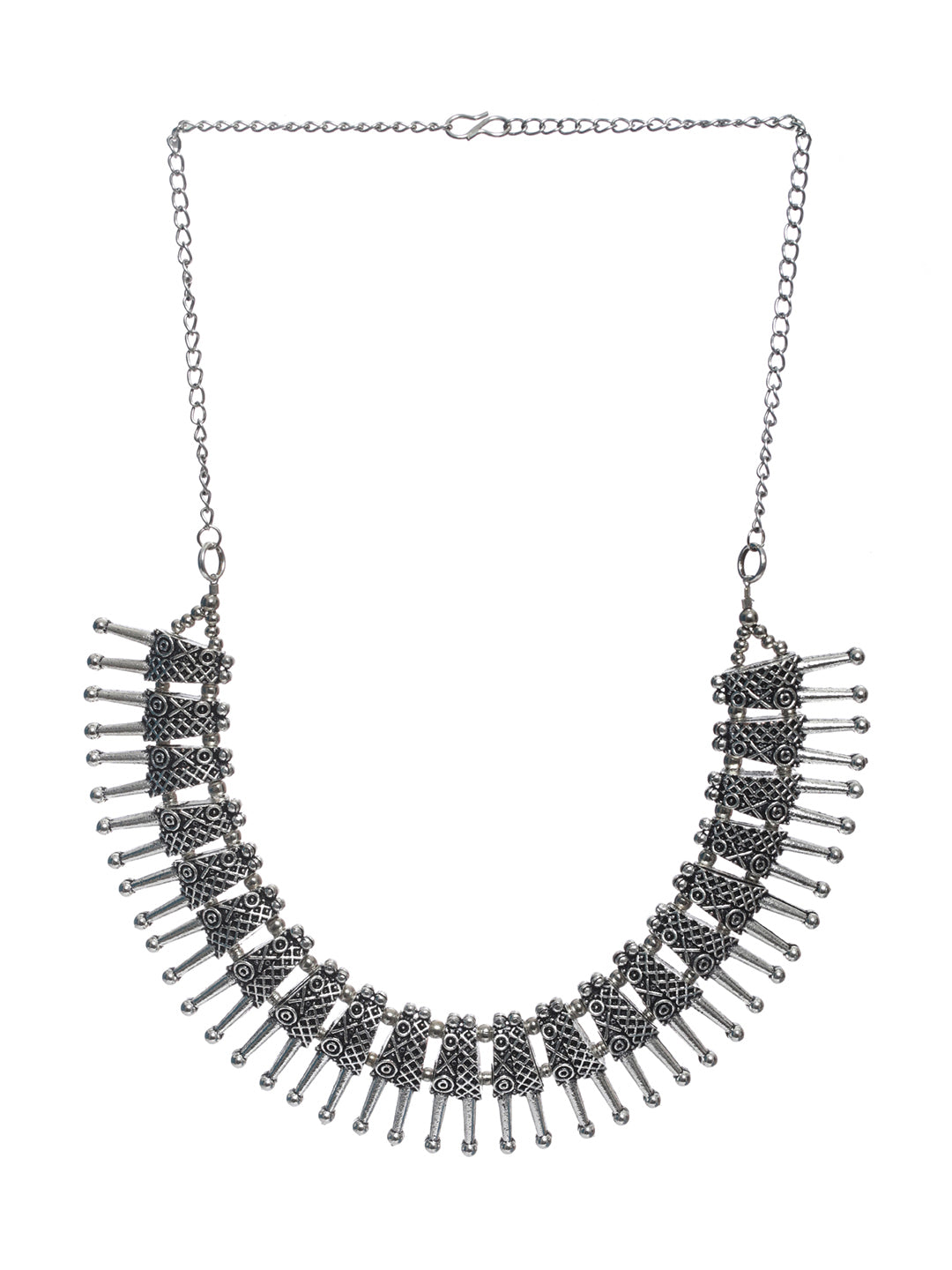 Priyaasi Tribal Style Oxidised Silver Necklace