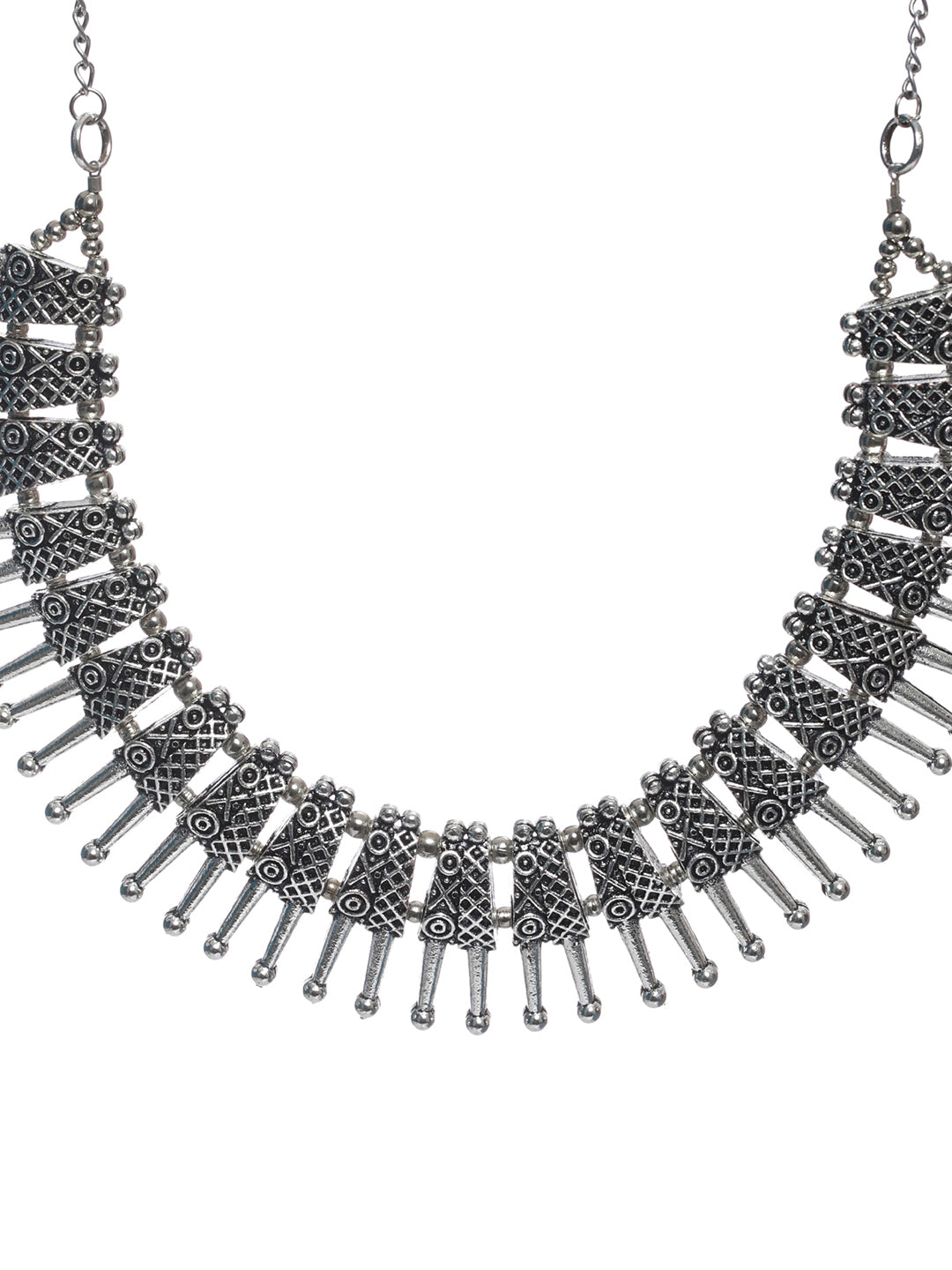 Priyaasi Tribal Style Oxidised Silver Necklace