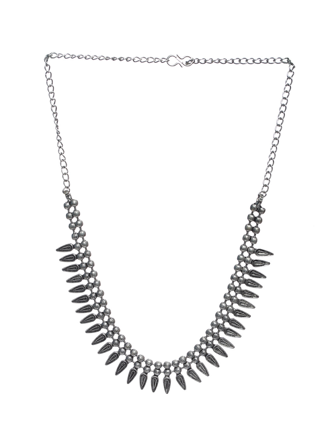 Priyaasi Tribal Fashion Adjustable Oxidised Silver Necklace