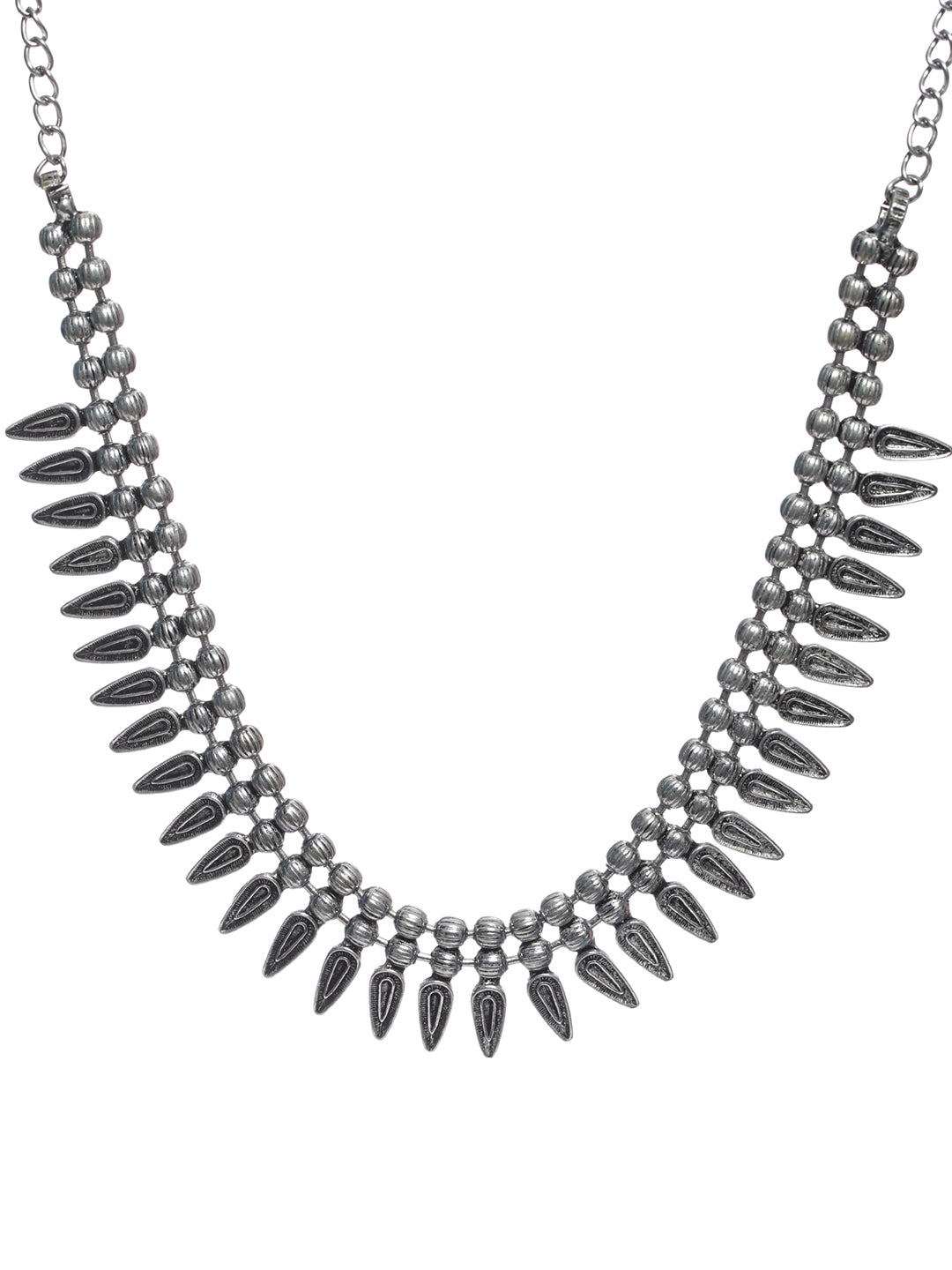 Priyaasi Tribal Fashion Adjustable Oxidised Silver Necklace