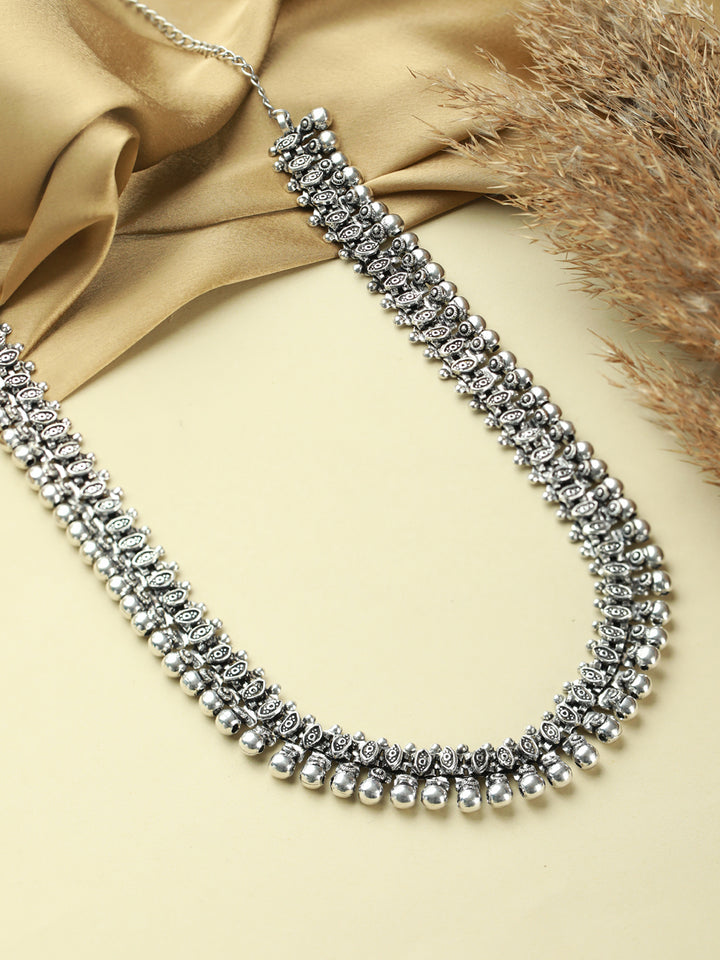Priyaasi Stylish Boho Oxidised Silver Necklace