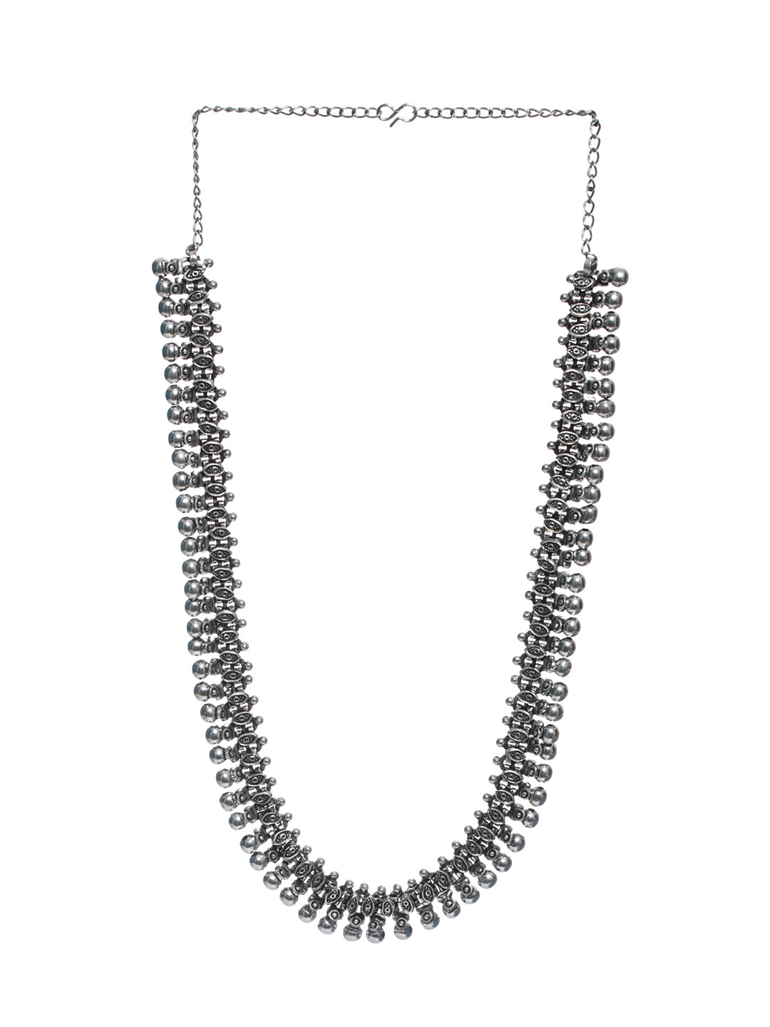 Priyaasi Stylish Boho Oxidised Silver Necklace
