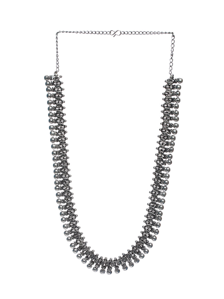 Priyaasi Stylish Boho Oxidised Silver Necklace