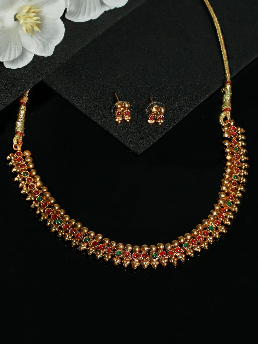 Priyaasi Traditional Multicolor Gold Plated Jewellery Set