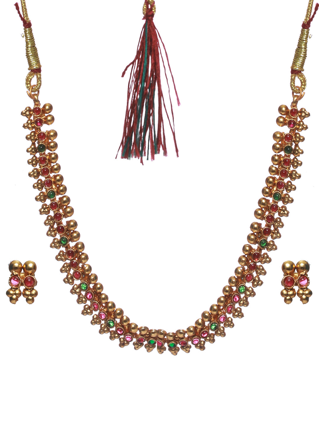 Priyaasi Traditional Multicolor Gold Plated Jewellery Set