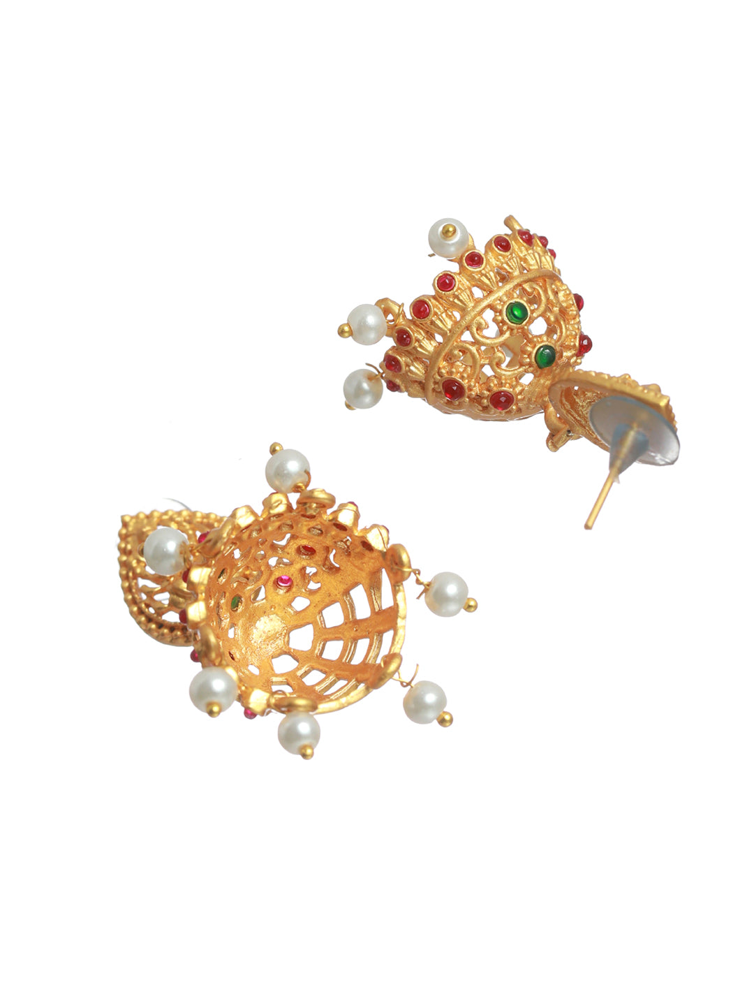 Priyaasi Multicolor Goddess Laxmi Pearl Gold Plated Choker Jewellery Set