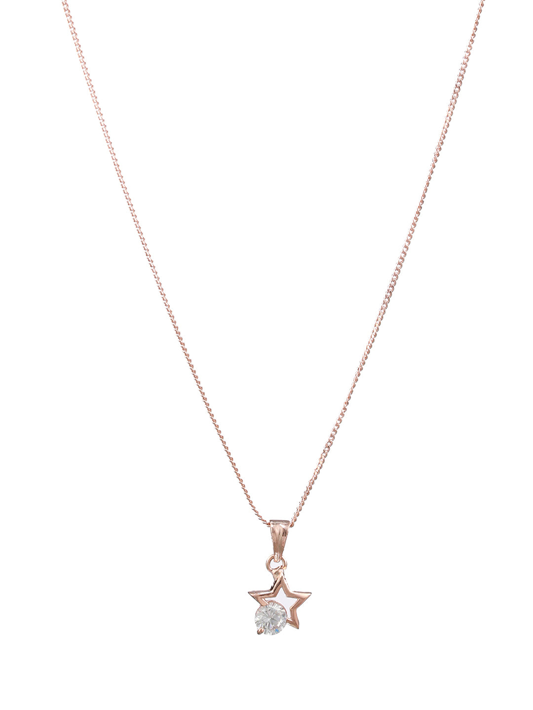 Star Solitaire Rose Gold-Plated Jewellery Set