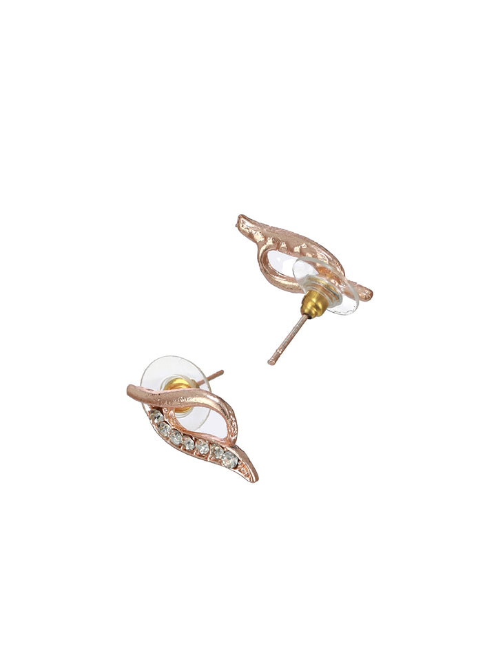 Twirl American Diamond Rose Gold-Plated Jewellery Set