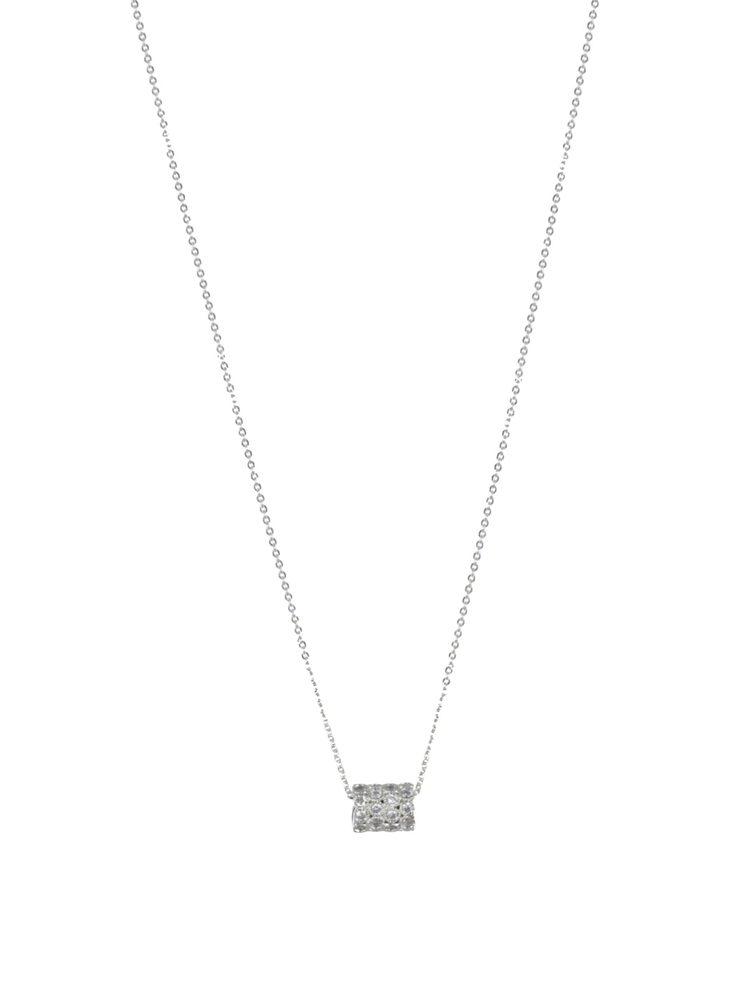 Priyaasi Geometric AD Silver-Plated Necklace