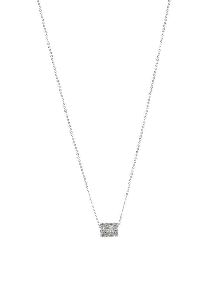 Priyaasi Geometric AD Silver-Plated Necklace