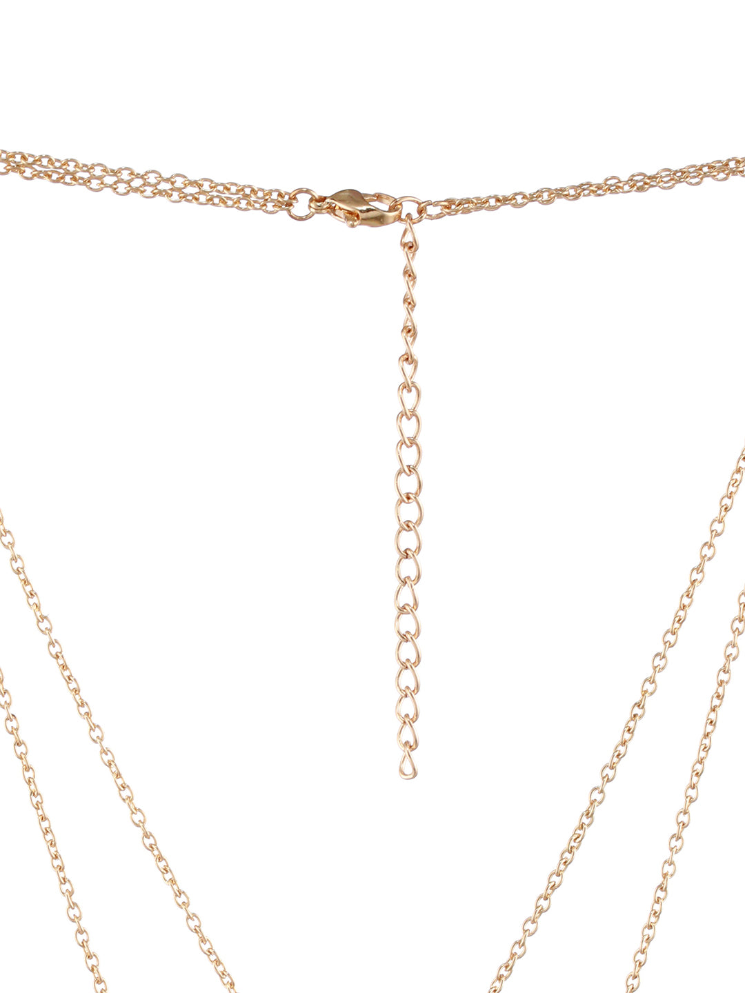 Round Textured Dual-Layered Gold-Plated Necklace